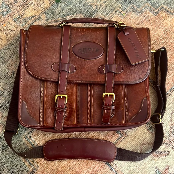 Orvis Bags Orvis Vintage Leather Briefcase Like New Poshmark